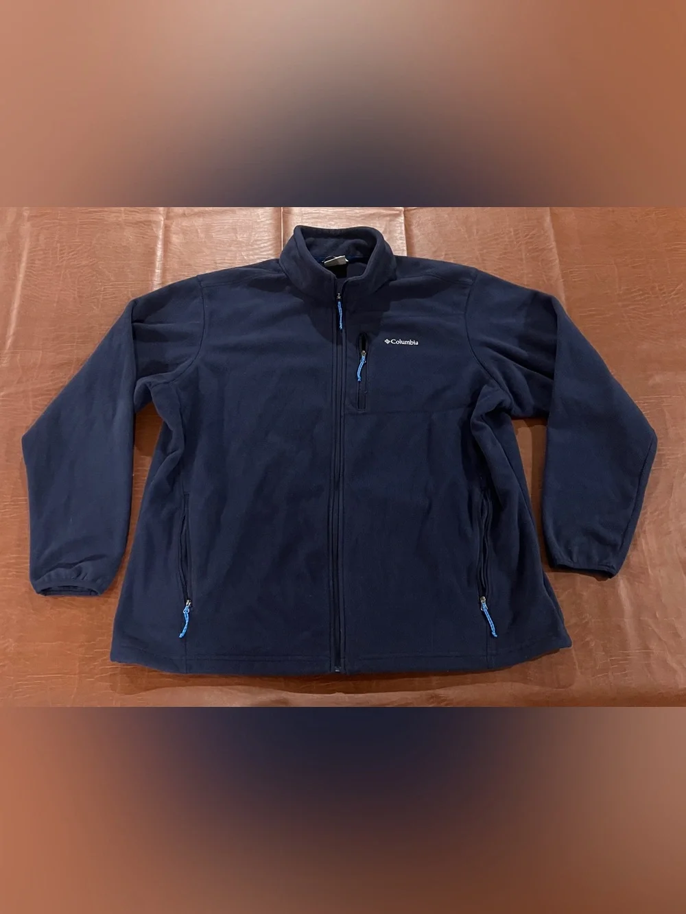 Columbia Full Zip Fleece Jacket Blue - Size 2XL